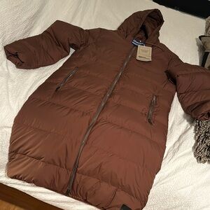 Jack Wolfskin Brown Hooded Puffer Jacket